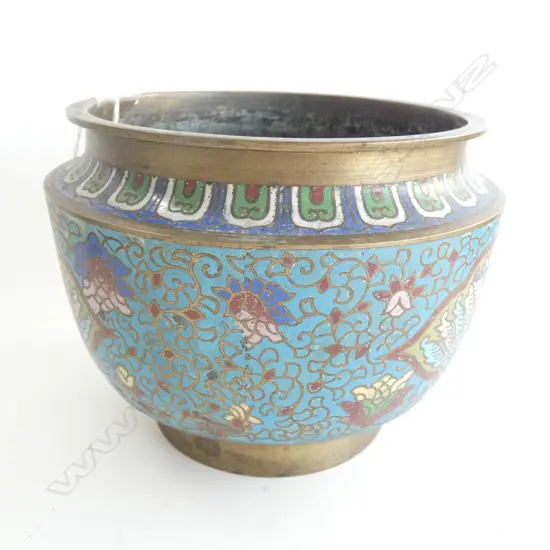 LARGE CLOISONNE BOWL 210mm dia