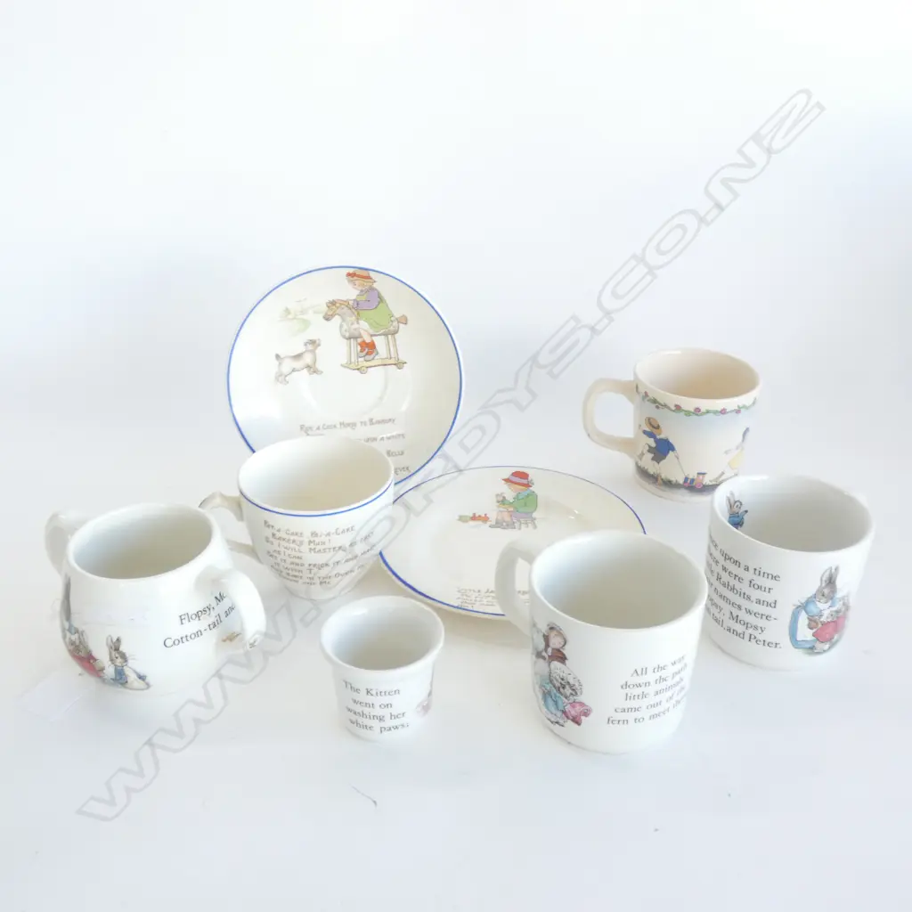 8 PCES ASST. CHILDRENSWARE; WEDGWOOD ETC Image 1++
