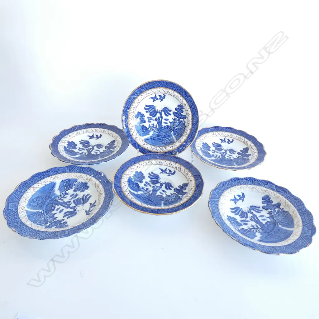 6 BOOTHS 'REAL OLD WILLOW' SAUCERS 145mm dia Image 1++