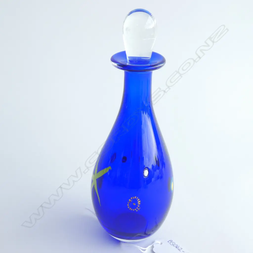 (16176) PETER VIESNIK SCENT BOTTLE WITH STOPPER H. 215MM SIGNED '01 Image 1++