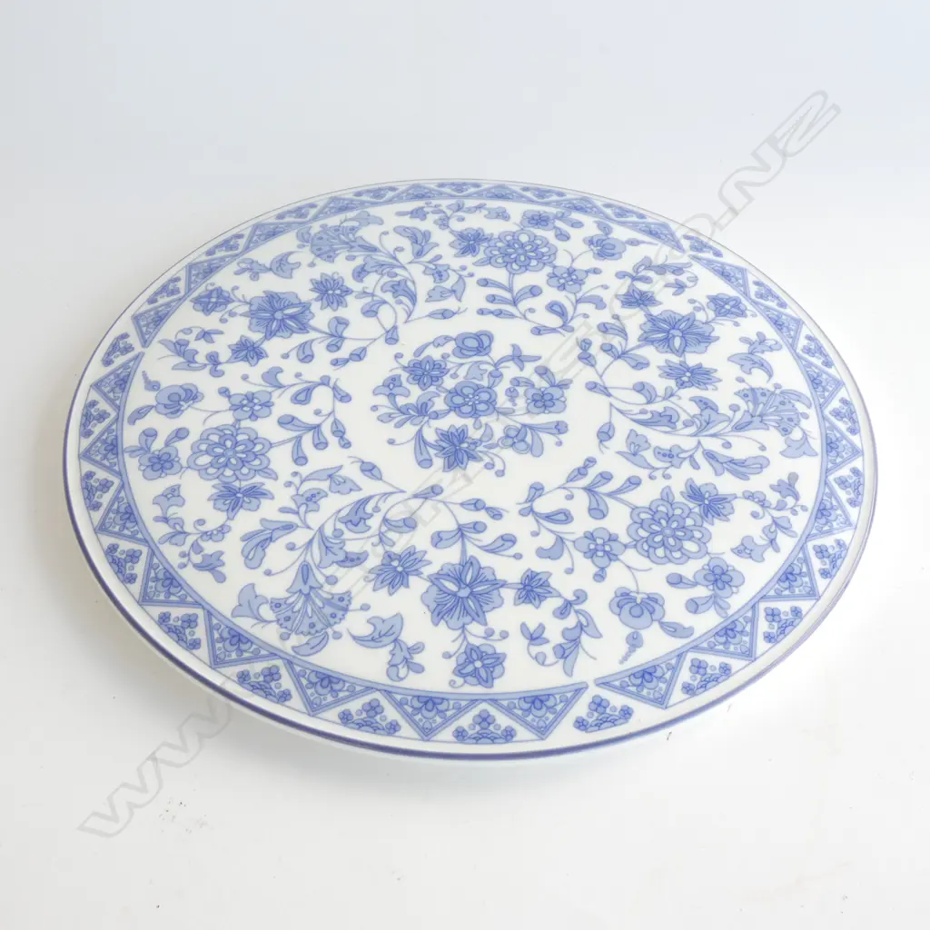 MINTON BLUE & WHITE SHALIMAR CAKE PLATE  -  DIA  280MM Image 1++