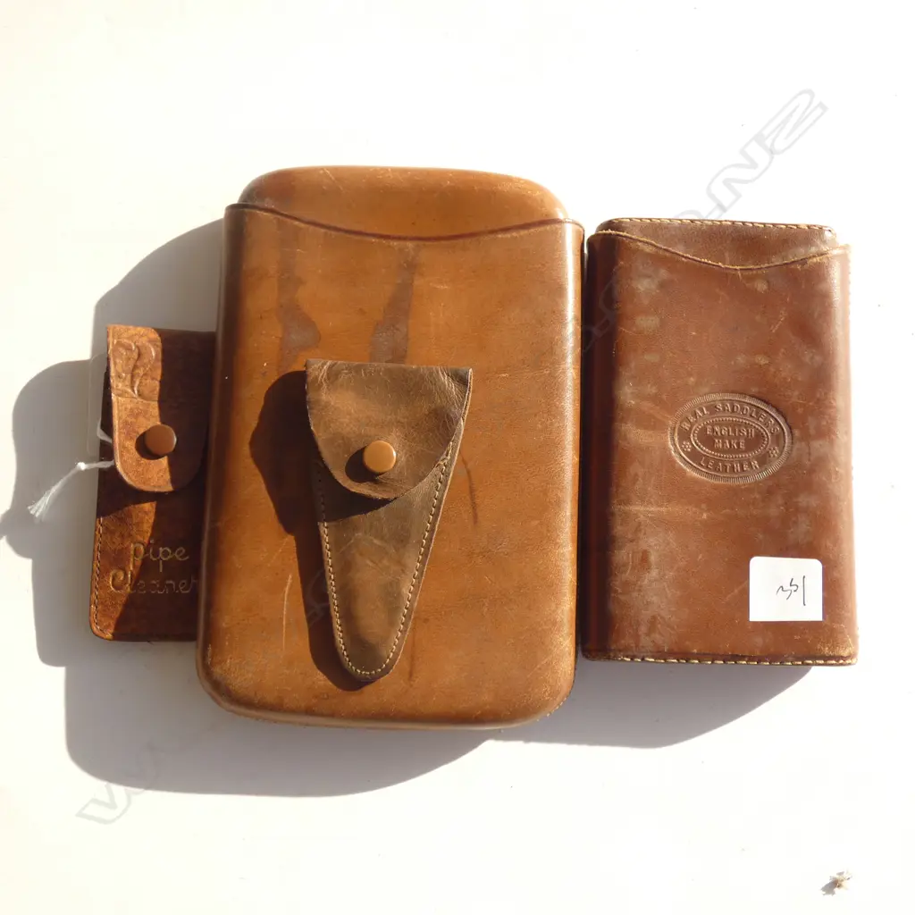2 LEATHER CIGAR CASES + 2 OTHER Image 1++