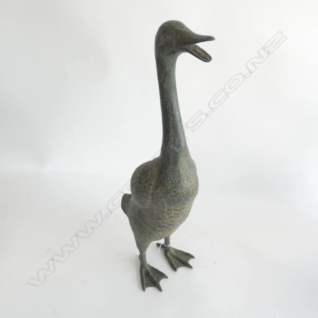 BRONZE VERTIGRIS LONG NECK GOOSE H.510mm Image 1++