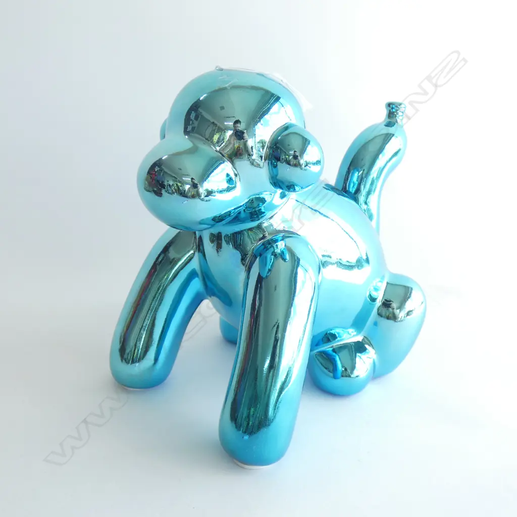 JEFF KOONS STYLE BALLOON MONKEY MONEY BANK L.230mm Image 1++