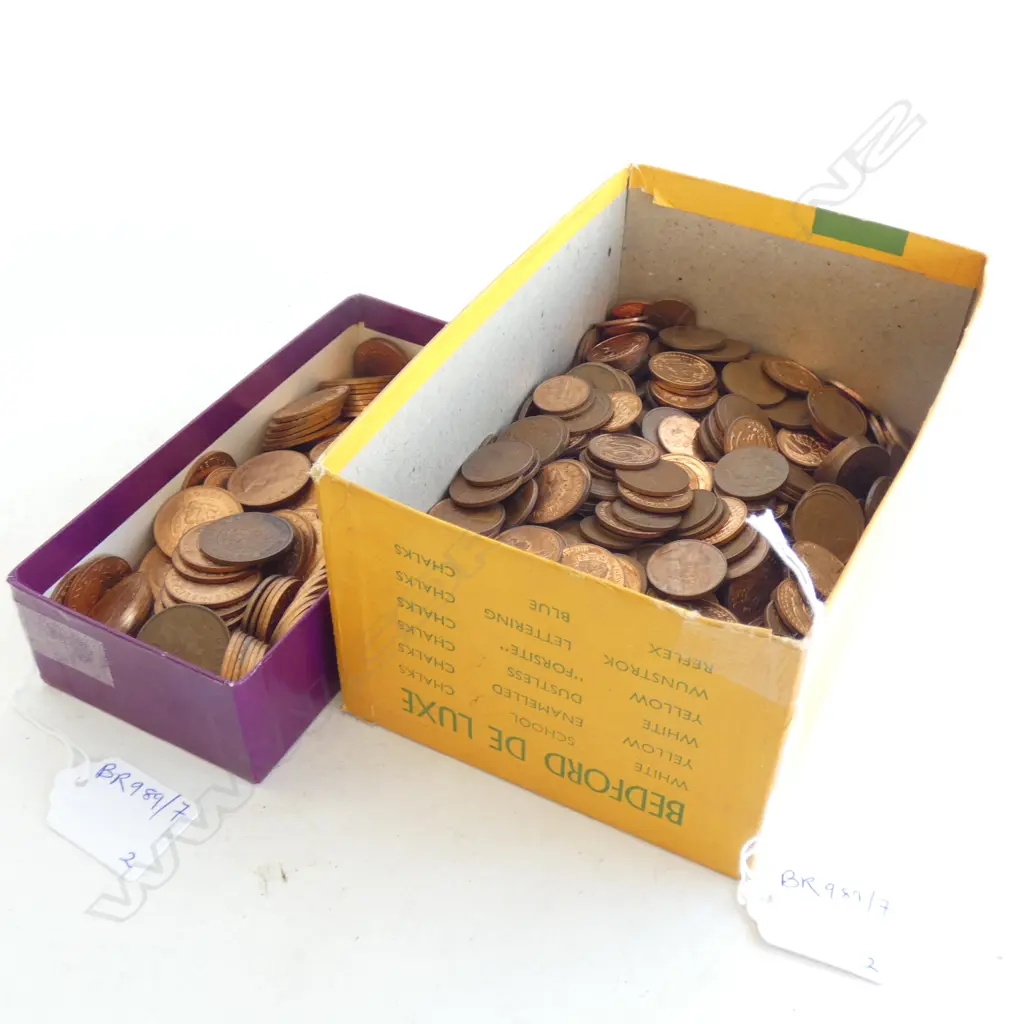 NZ 1 & 2c COINS + COPPER 1960S HALF PENNIES Image 1++