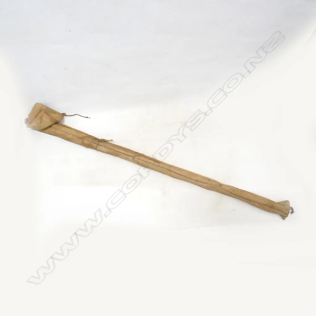VINTAGE CANE FISHING ROD w. CANVAS BAG Image 1++