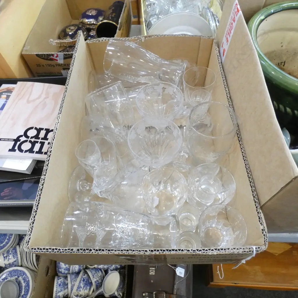 BOX LOT ASST GLASSES INCL GROLSCH BEER GLASSES  Image 1++