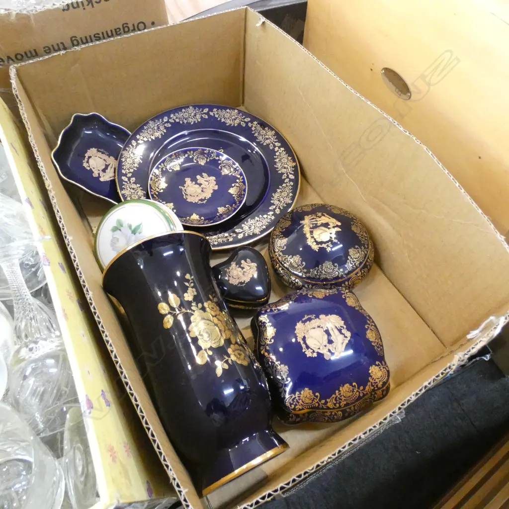 SM BOX LOT LIMOGES - COBALT & GOLD + 1 Image 1++