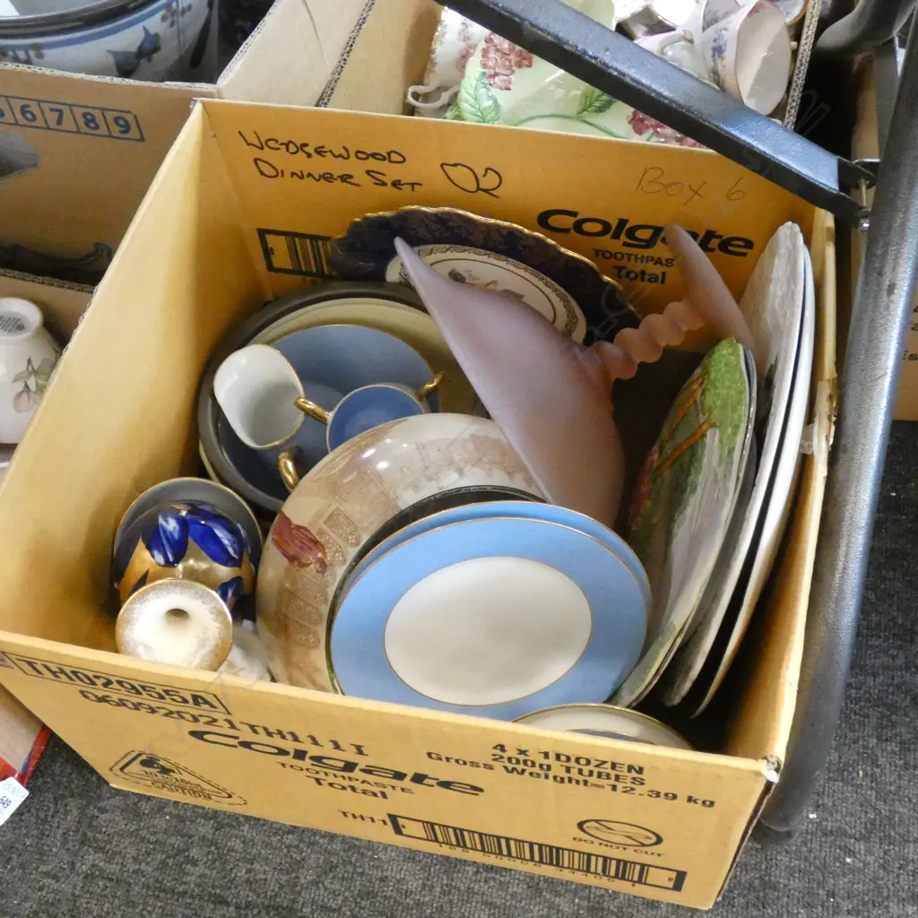 BOX LOT ASST. CHINA; R/DOULTON ETC Image 1++