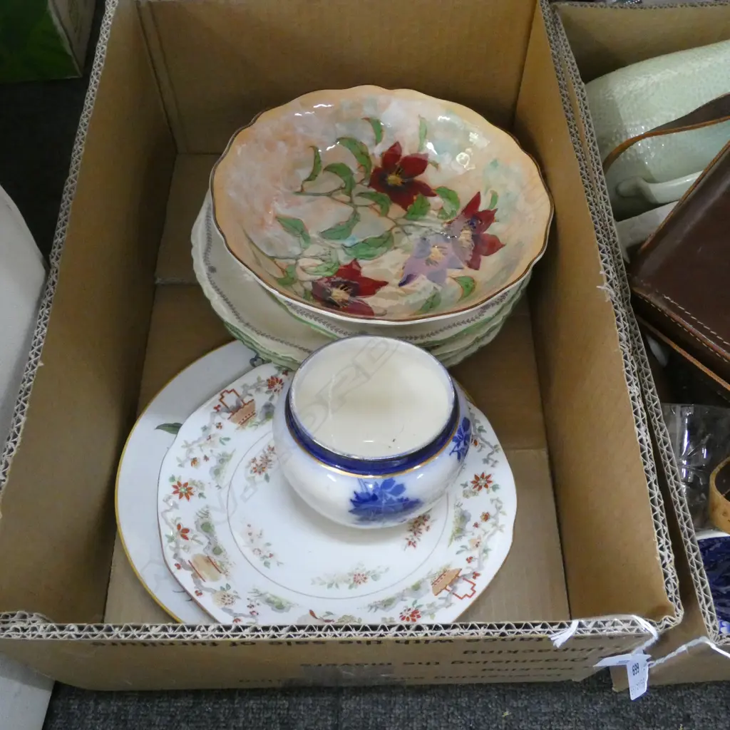 BOX ASST CHINA INCL RD MAGNELLA BOWL / MASONS CROYSDALE ETC. Image 1++