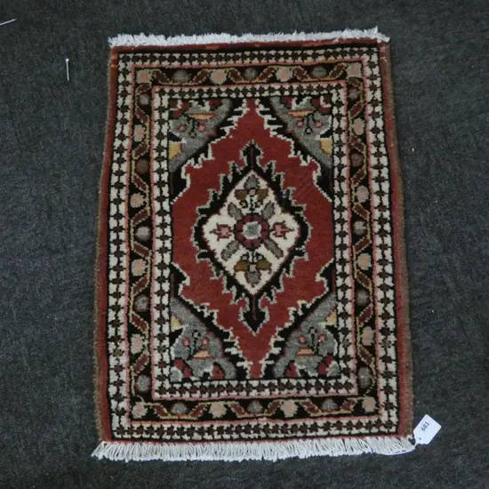 #9M PERSIAN HAMADAN HAND KNOTTED RUG 58 X 44 CM