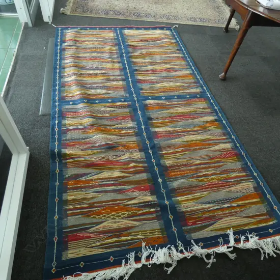 LARGE CONTEMPORARY KELIM RUG...