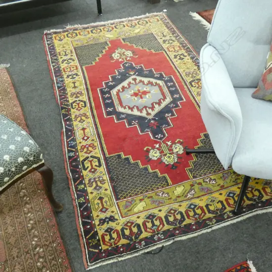 TURKISH YAHYAHLI HAND KNOTTED ALL WOOL RUG 2000x1100mm...