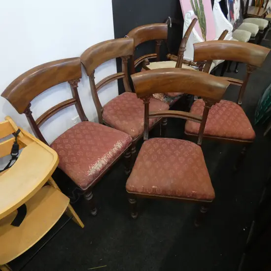 6 VICTORIAN BLADE BACK CHAIRS (one af)
