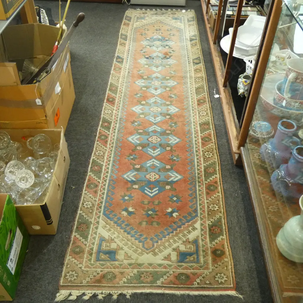 PERSIAN HANDKNOTTED RUNNER SOME FADING 2930 x 750mm Image 1++