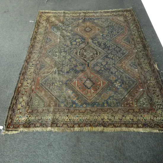 ANTIQUE PERSIAN RUG FINELY KNOTTED SERIOUS FAULTS 2000 x 1630mm