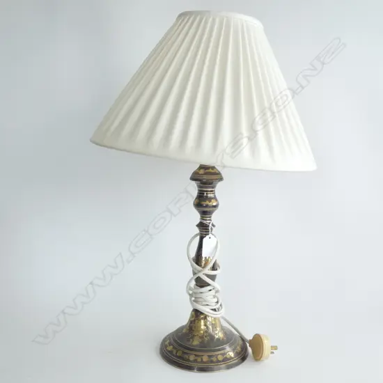 ETCHED BRASS LAMP H.535mm