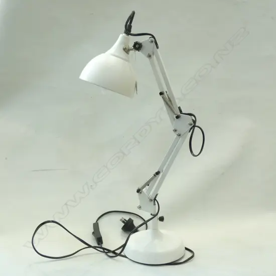 MODERN WHITE ANGLEPOISE STYLE LAMP H.600mm
