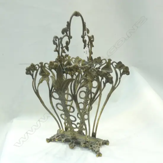 BRASS MAGAZINE RACK H.460mm