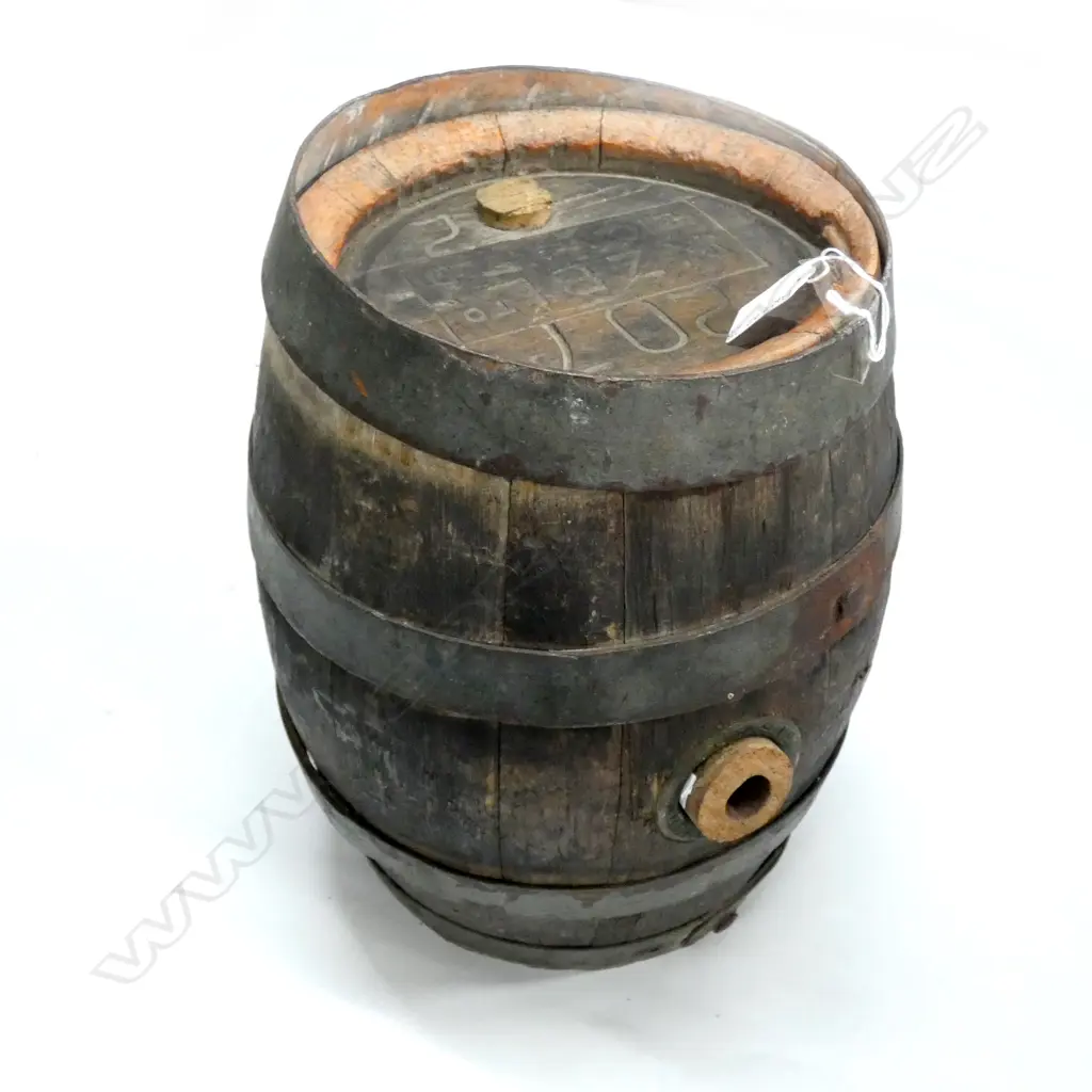 OLD NZB WOODEN & METAL KEG H. 340MM Image 1++