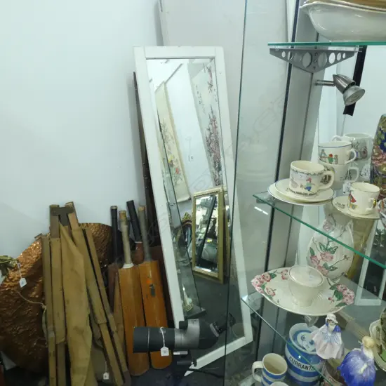 WHITE FRAMED FULL LENGTH MIRROR 1580x440mm