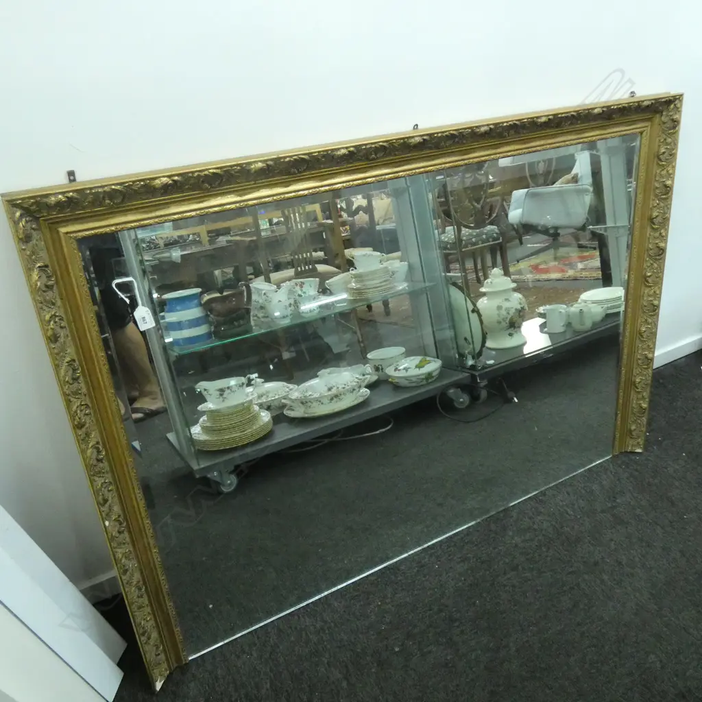 OVER MANTLE BEVELLED GILT MIRROR 935x1360mm Image 1++