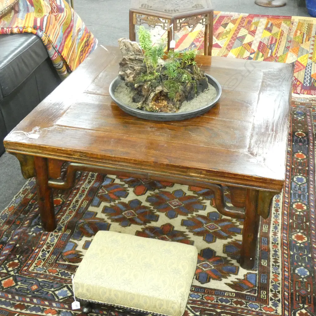 ORIENTAL RED LACQUER SQUARE COFFEE TABLE...  Image 1++