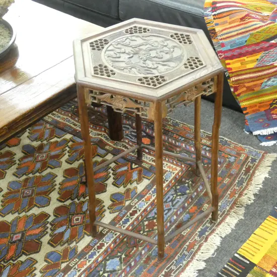 CHINESE OCTAGONAL SIDE TABLE H.600mm