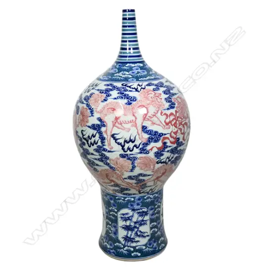 A large 20thC Chinese floor standing vase