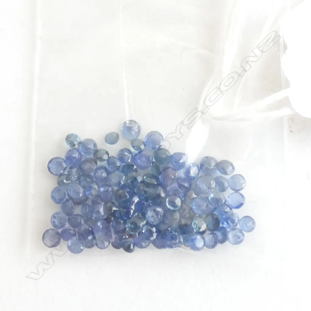 10CT LIGHT BLUE ROUND FACETED SAPPHIRES  Image 1++