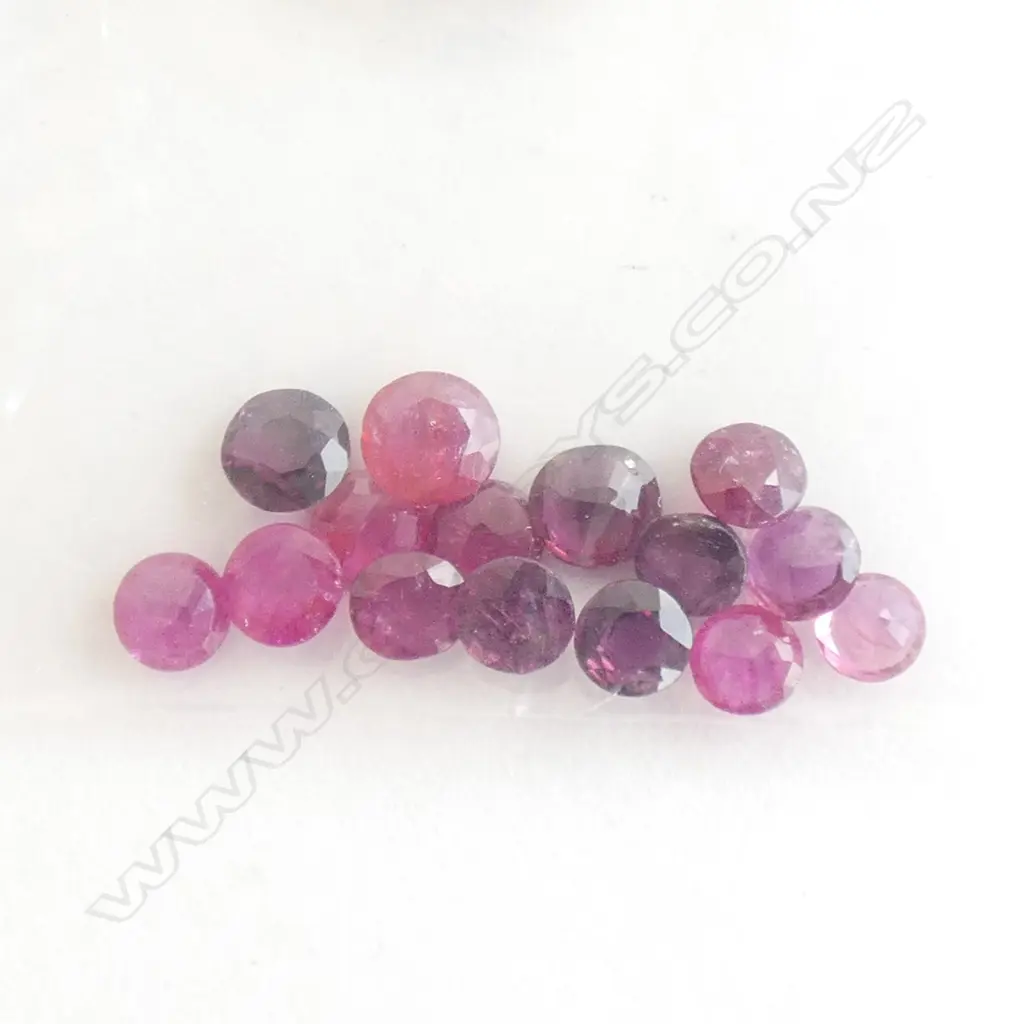 5CT FACETED RUBIES - UP TO 4MM Image 1++