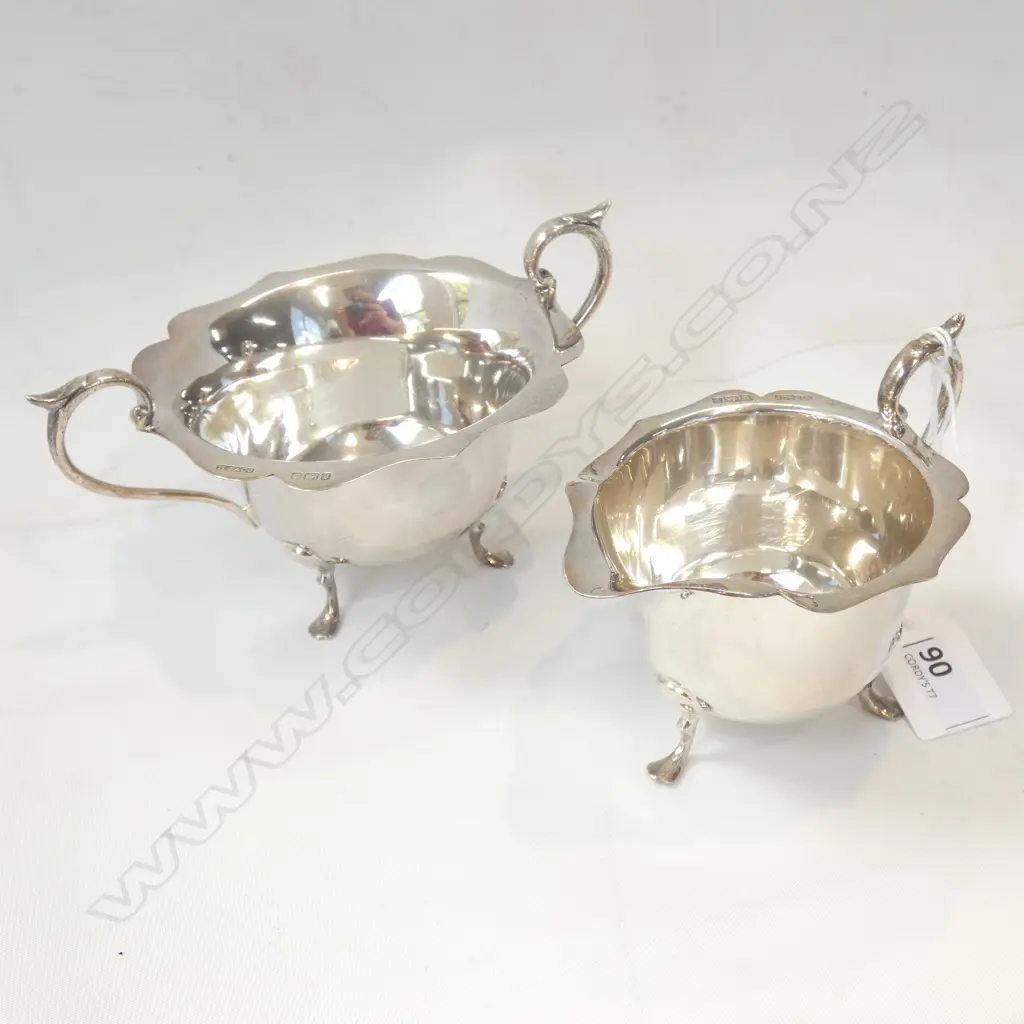 STG SILVER SUGAR & MILK, SHEFFIELD 1910 222 GRAMS  Image 1++