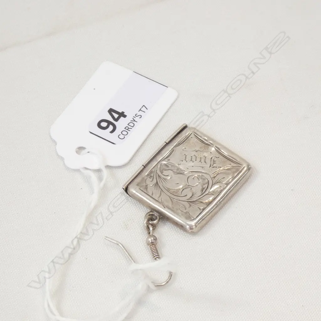 STG SILVER STAMP BOX CHESTER 1906 Image 1++