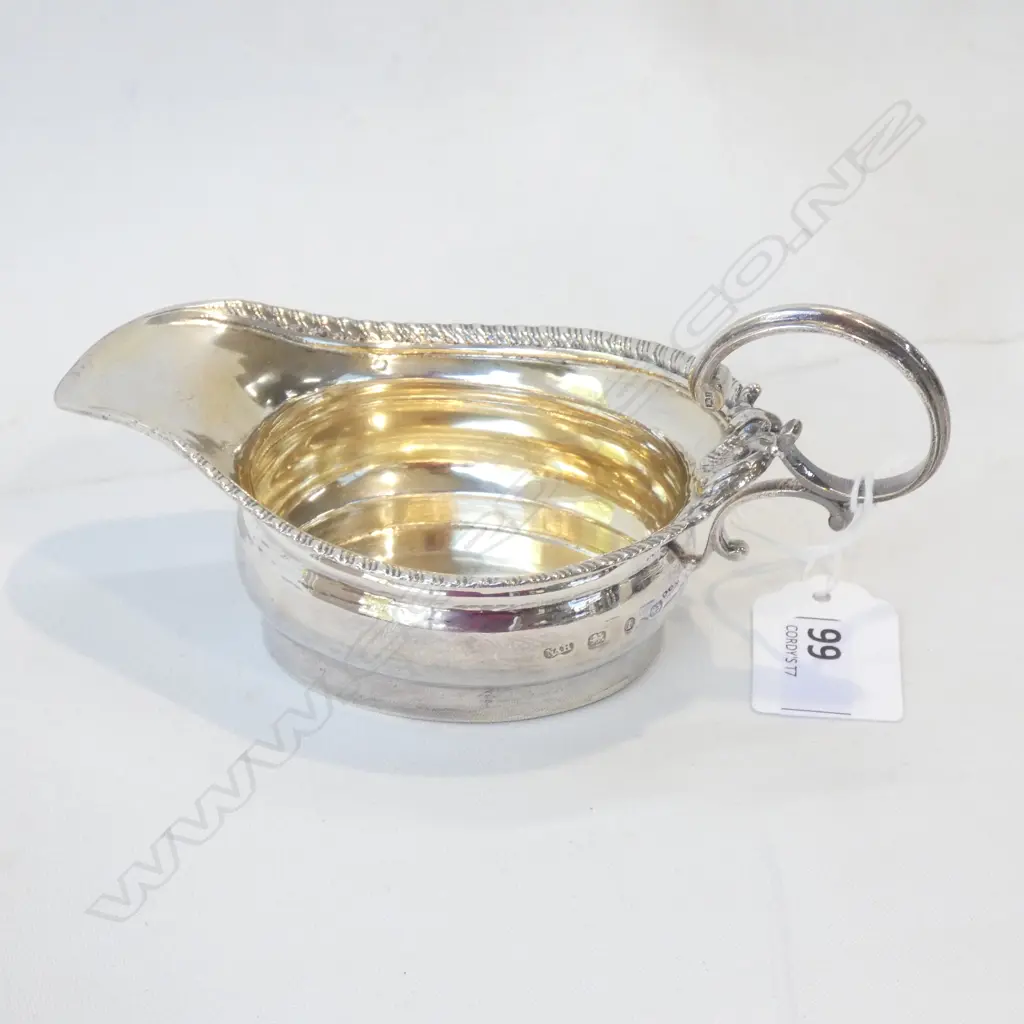 STG SILVER SAUCE BOAT B'HAM 1893 96 GRAMS Image 1++