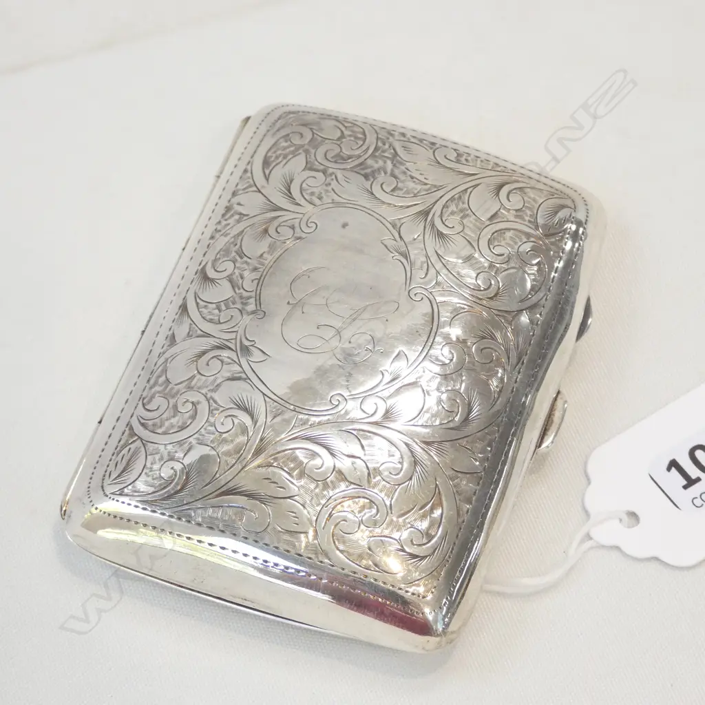 STG SILVER CIGARETTE CASE, B'HAM 1911 53 GRAMS Image 1++