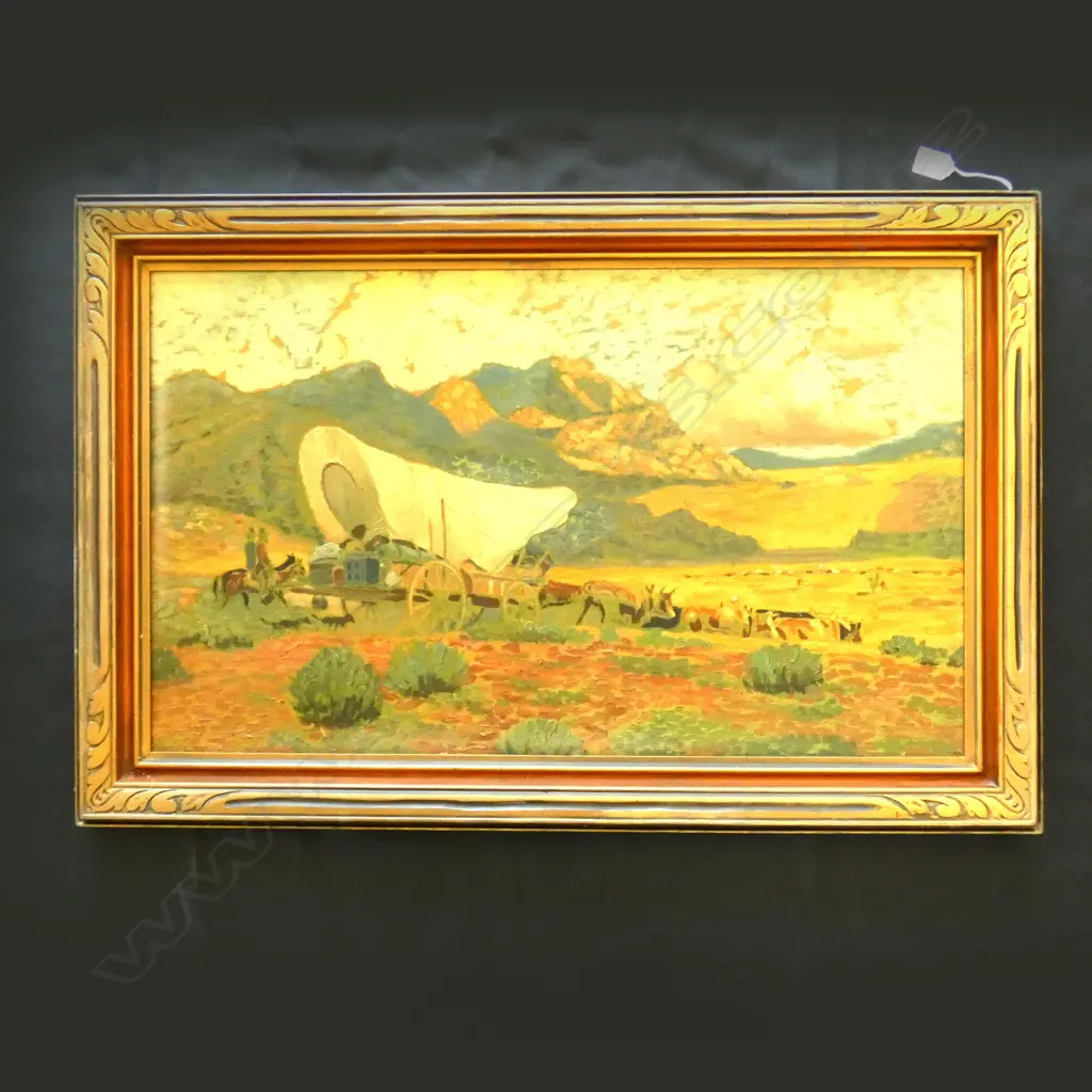 ROBERT WESLEY AMICK 'THE PIONEERS' PRINT WITH OIL FINISH 445x750mm Image 1++