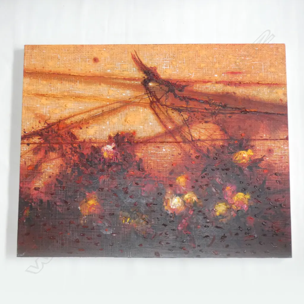 HAOYUN QIU (China) OIL PAINTING TRIPTYCH VINE BOUGH SERIES Image 1++