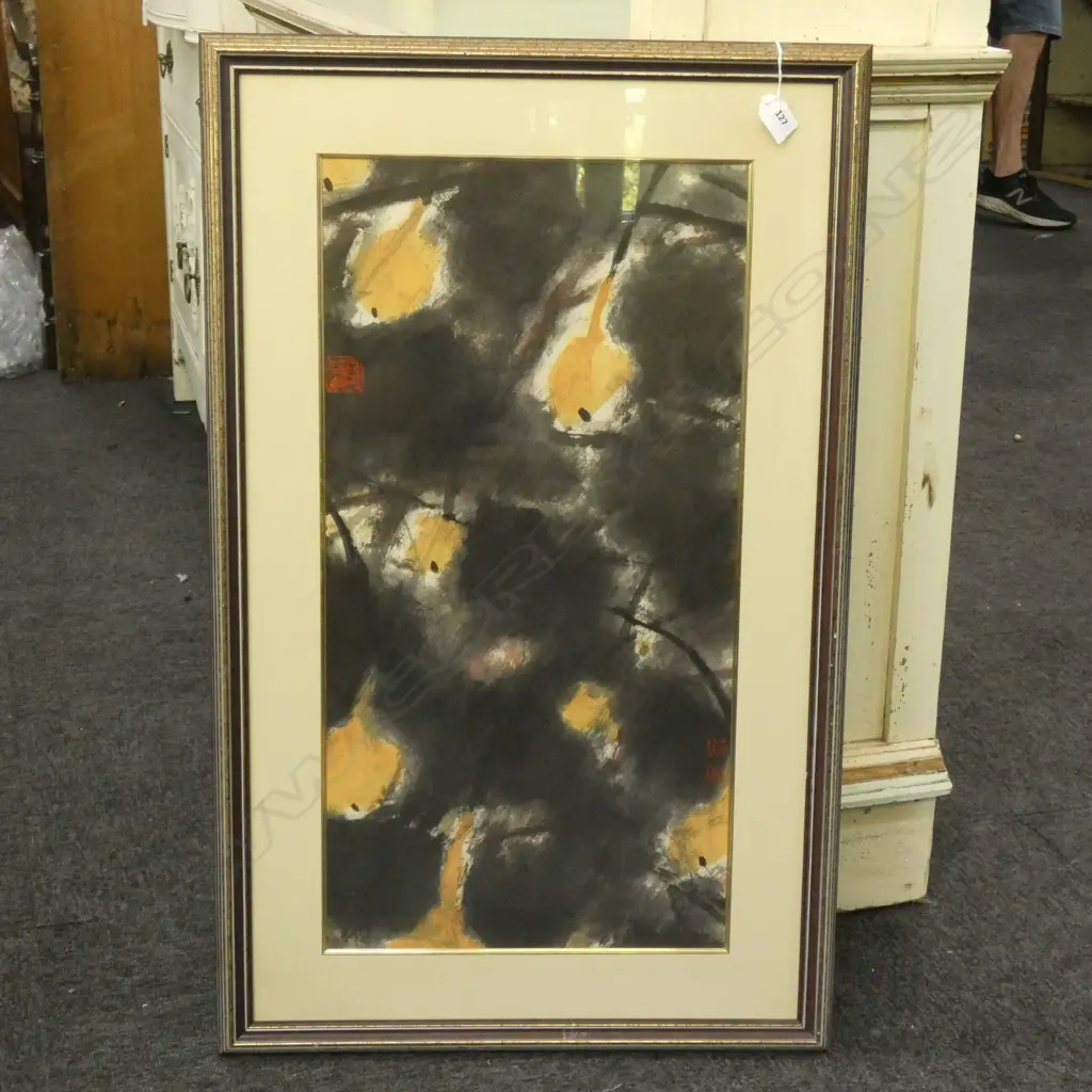 'GOURD' WATER COLOUR -  SIGNED  330 X 645MM  Image 1++