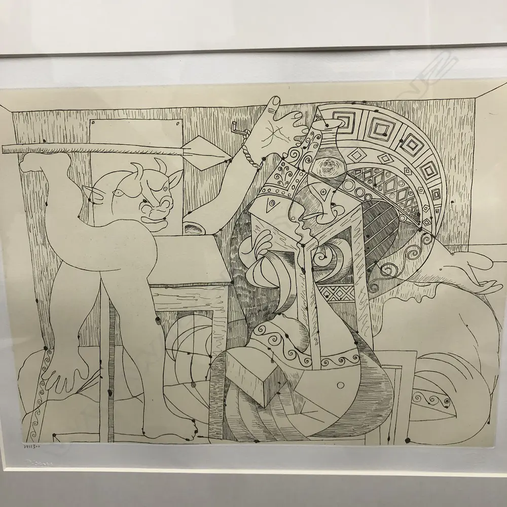 PICASSO LTD ED LITHOGRAPH A MINOTAUR WITH JAVELIN Image 1++