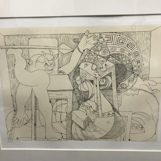 PICASSO LTD ED LITHOGRAPH A MINOTAUR WITH JAVELIN