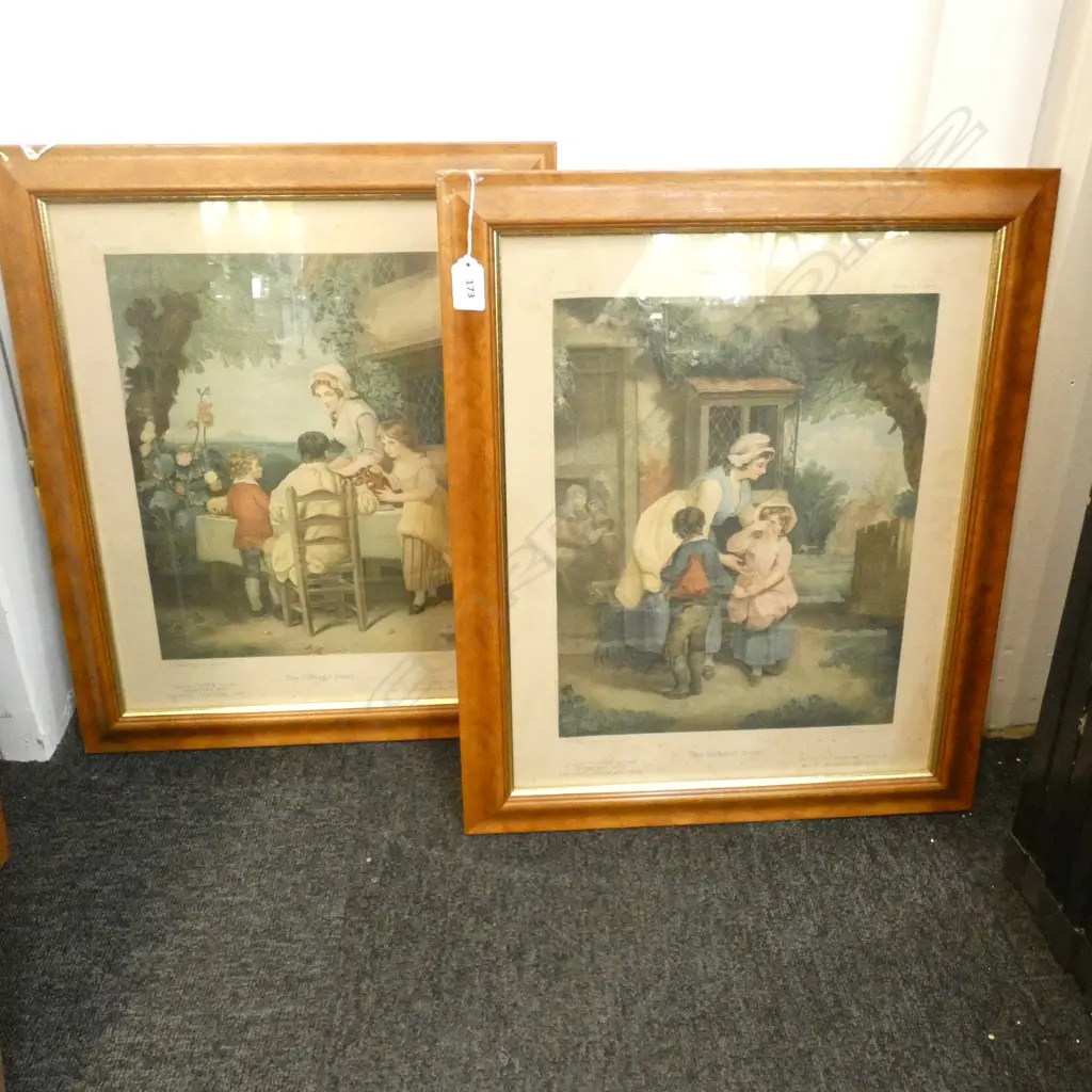 PR PEARS PRINTS 'THE COTTAGE DOOR' & 'THE SCHOOL DOOR' 350x270mm Image 1++