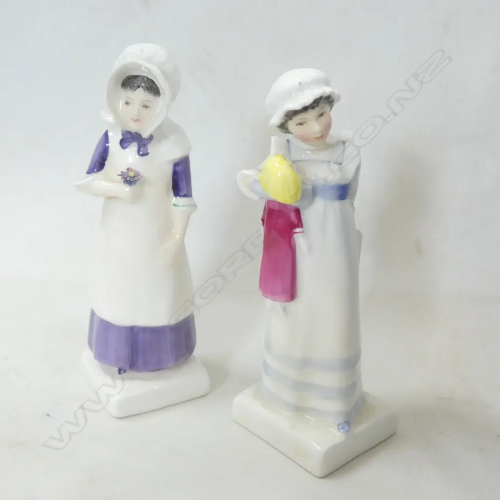 PR ROYAL DOULTON KATE GREENWAY COLLECTION FIGURINES; ANN & AMY H. 148MM Image 1++