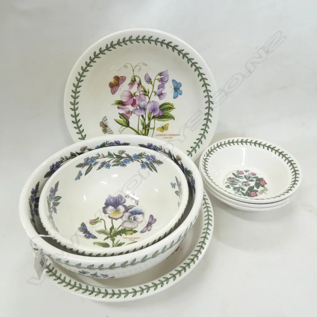 PORTMEIRION BOTANIC 7 VARIOUS BOWLS LARGEST DIA 270MM Image 1++
