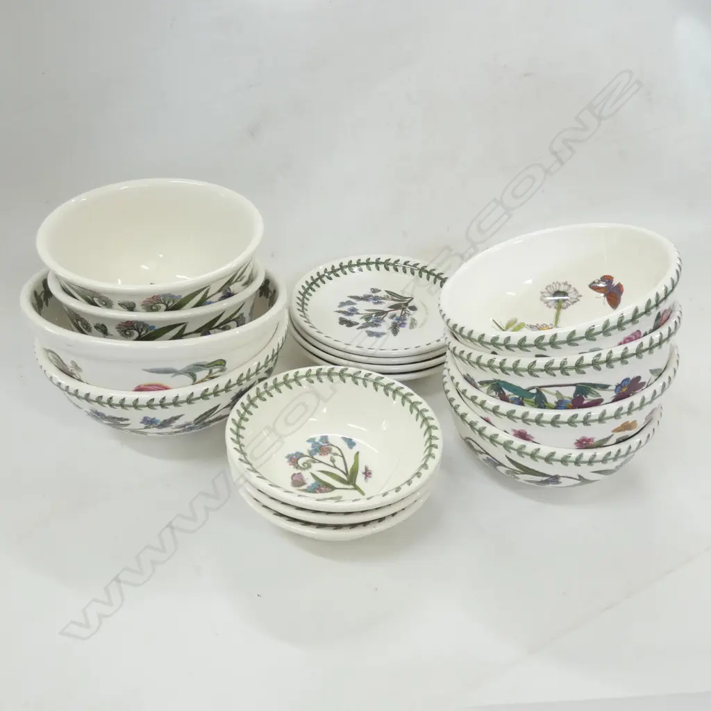 PORTMEIRION POTTERY BOWLS & PLATES BOTANICAL THEMES Image 1++