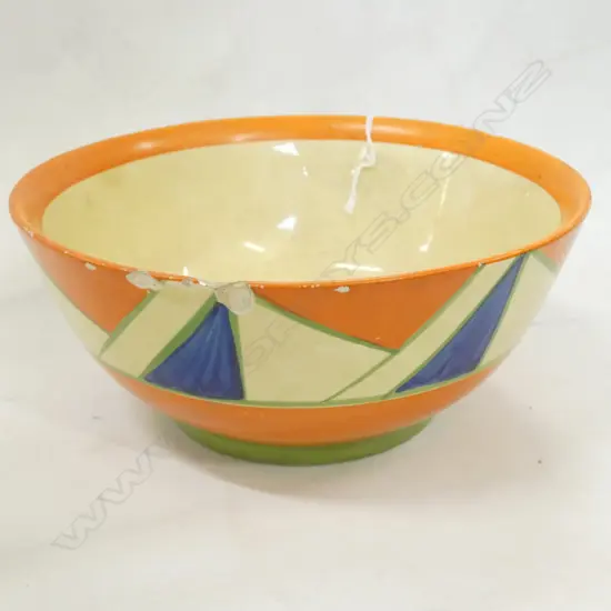 CLARICE CLIFF BIZARRE BOWL DIA 190 H 100MM - A/F