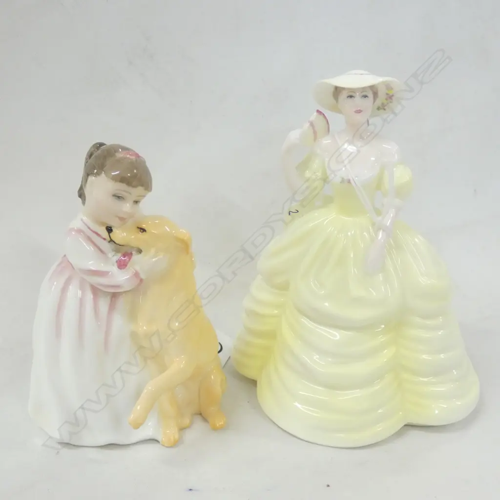 ROYAL DOULTON 'BUDDIES' FIGURINE (H110MM) + COALPORT 'CATRIONA' FIGURINE (H 135MM) Image 1++