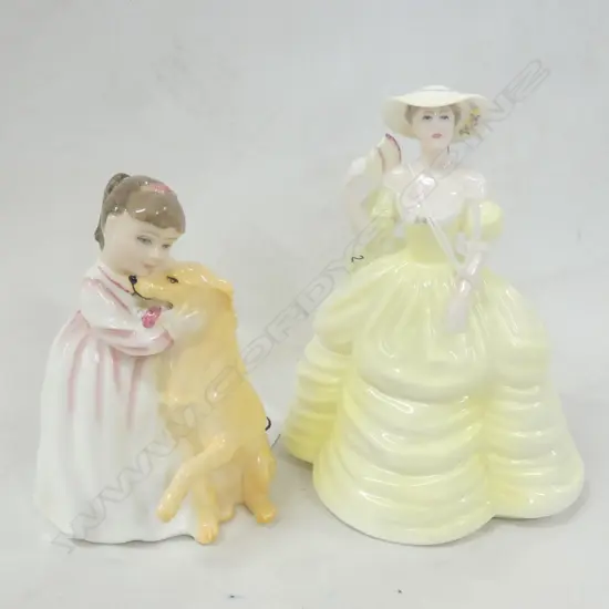 ROYAL DOULTON 'BUDDIES' FIGURINE (H110MM) + COALPORT 'CATRIONA' FIGURINE (H 135MM)