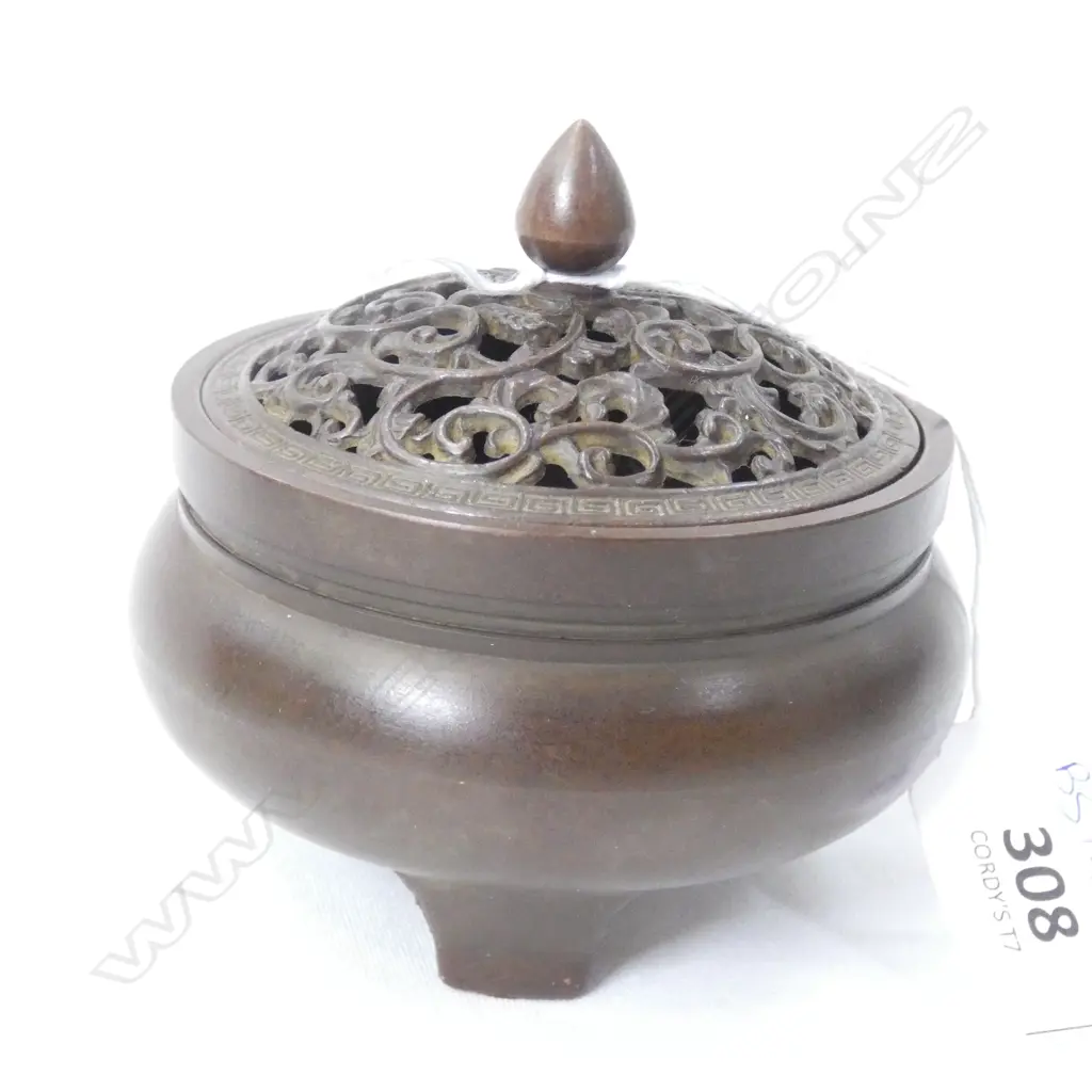 CHINESE BRONZE CENSOR 90mm dia Image 1++