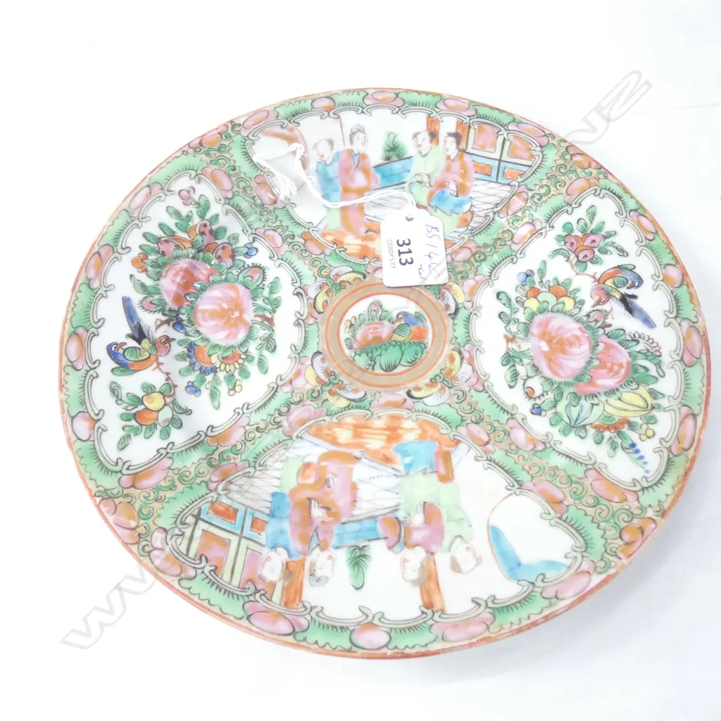 20thC CHINESE CANTON FAMILLE ROSE EXPORT PLATE Image 1++