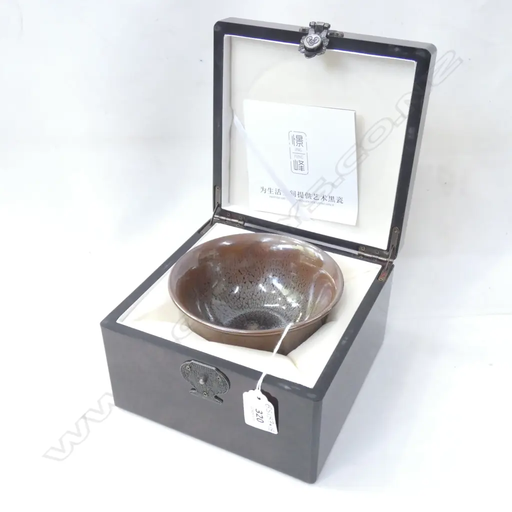 OIL SPOT GLAZED JIAN ZHAN (TEA CUP) IN ORIGINAL BOX DIA  132 H. 83MM Image 1++